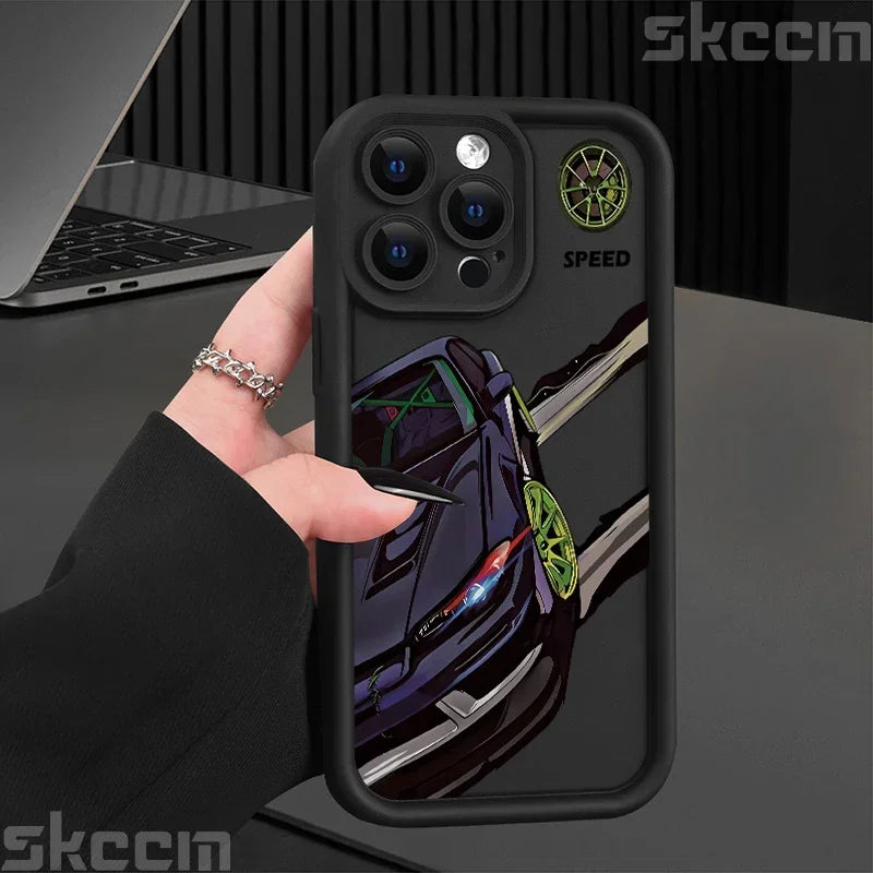 Car Pattern Silicone Phone Case