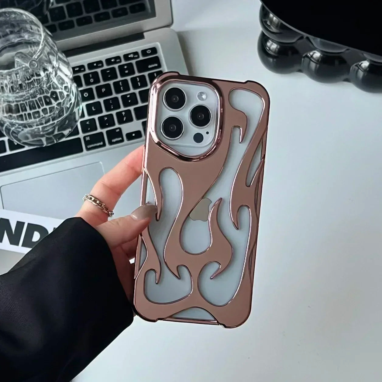 3D Hollowed Flame Phone Case