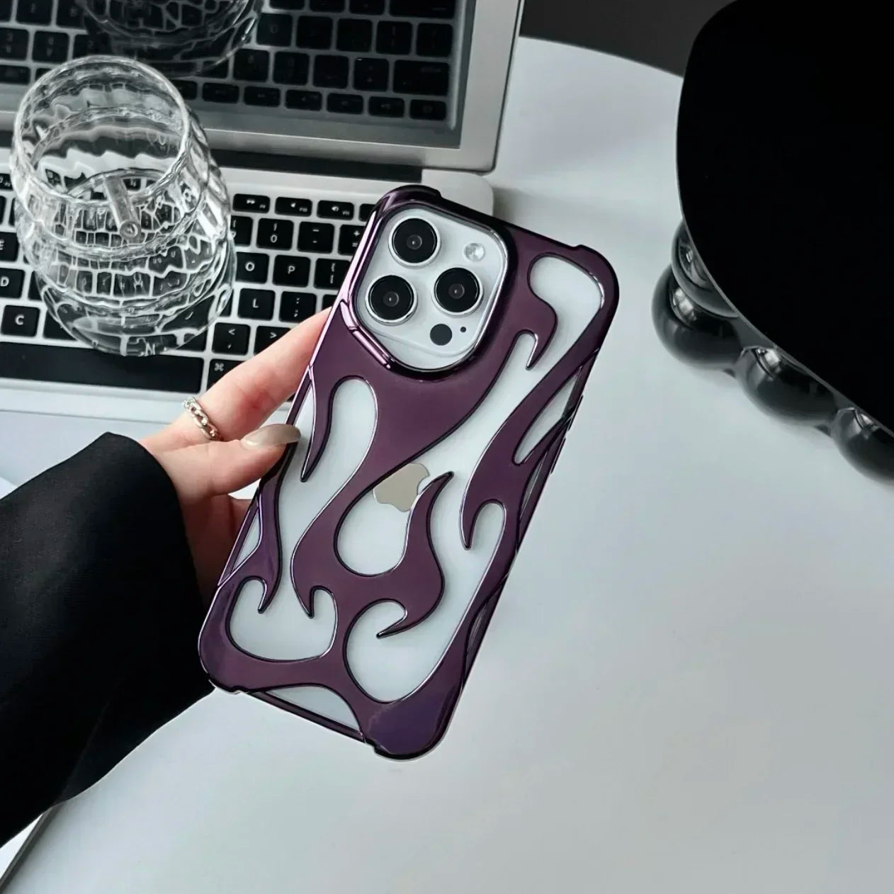 3D Hollowed Flame Phone Case