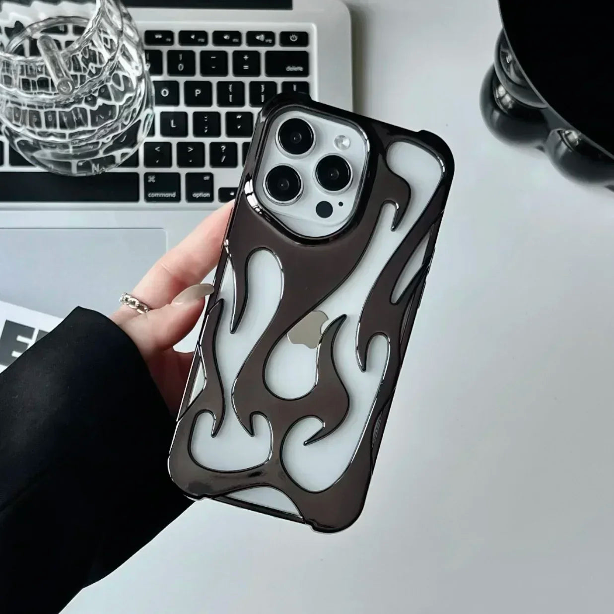 3D Hollowed Flame Phone Case