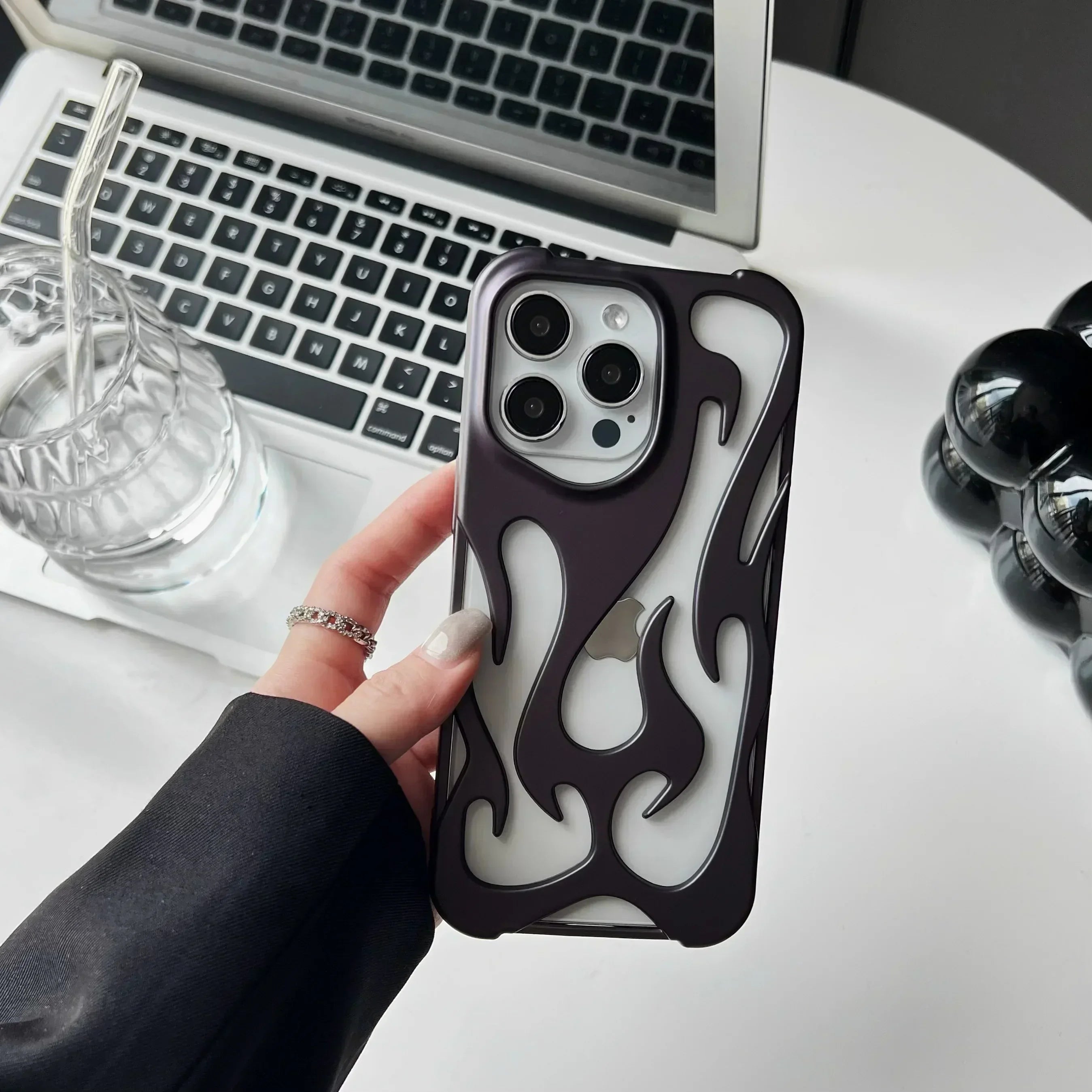 3D Hollowed Flame Phone Case