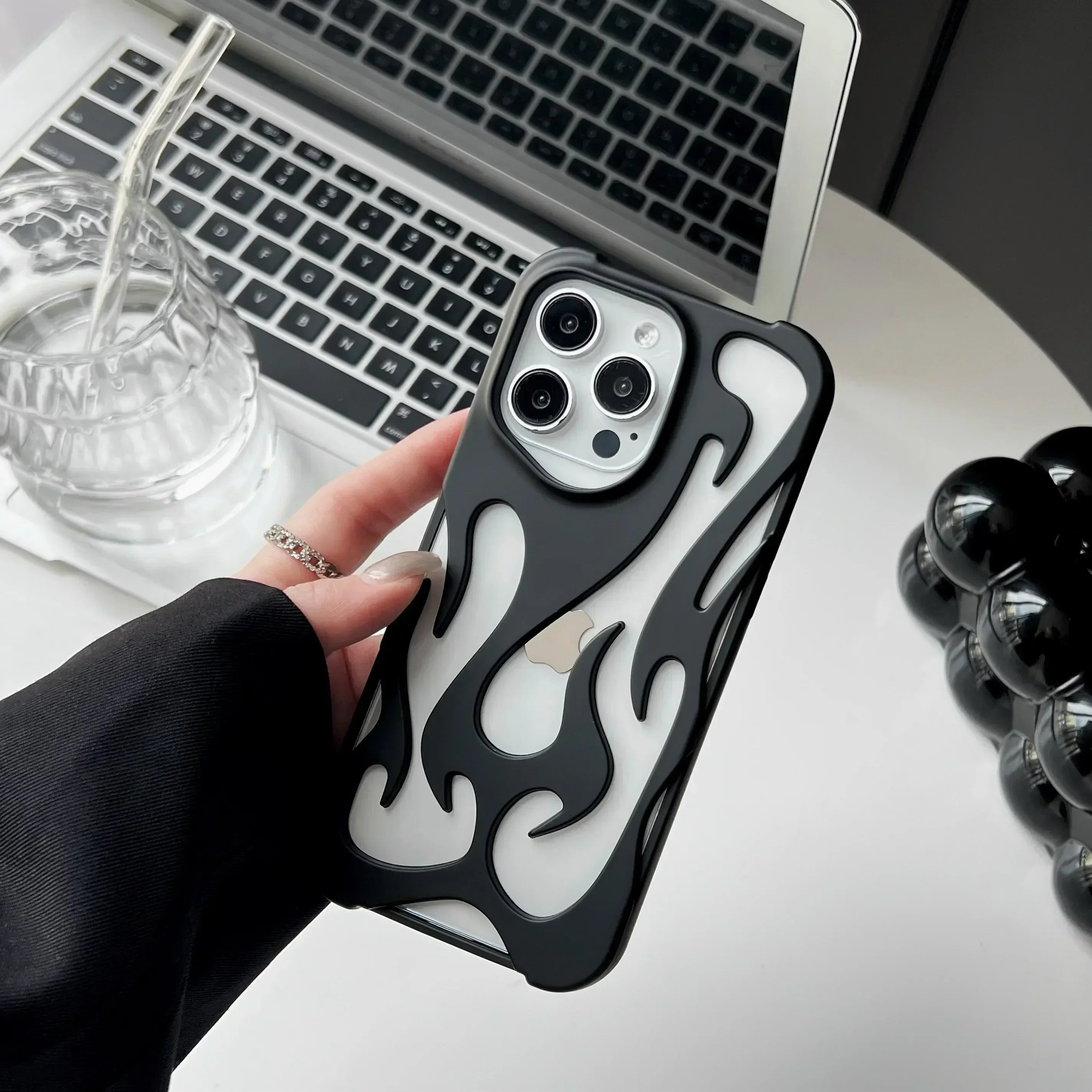 3D Hollowed Flame Phone Case