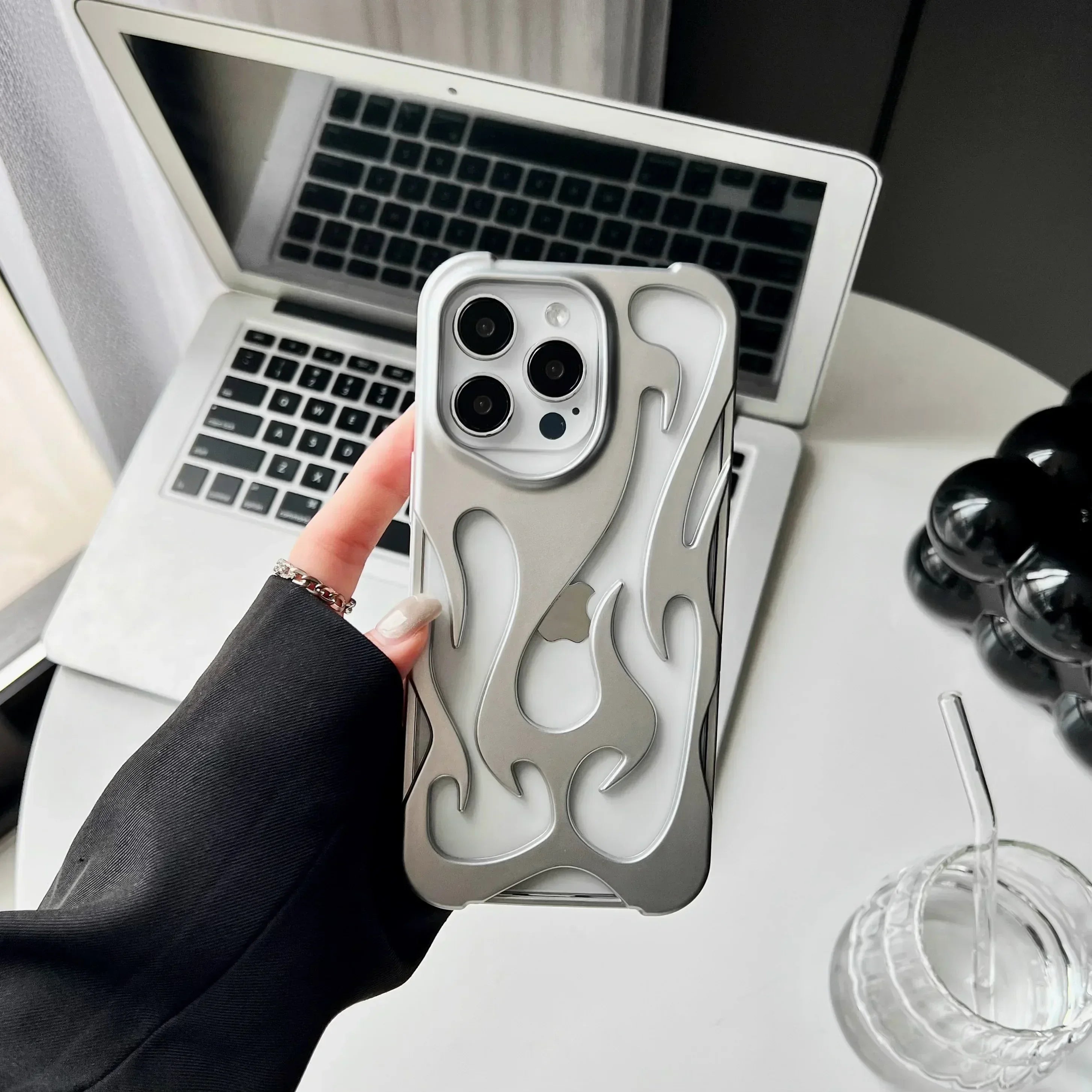 3D Hollowed Flame Phone Case