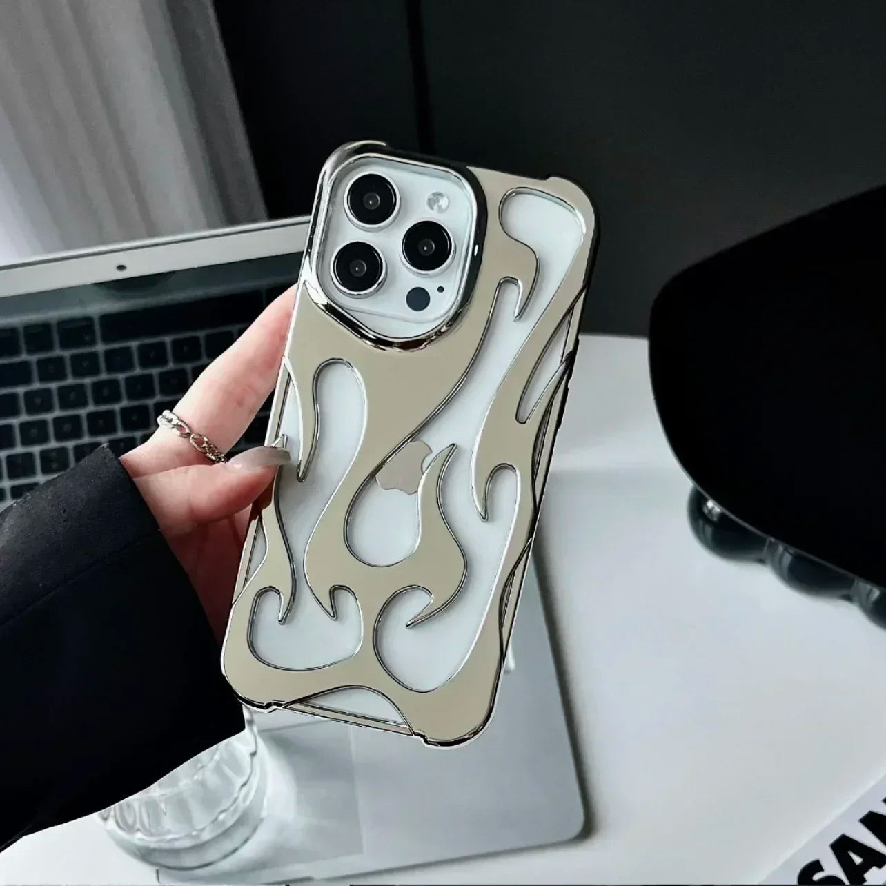 3D Hollowed Flame Phone Case